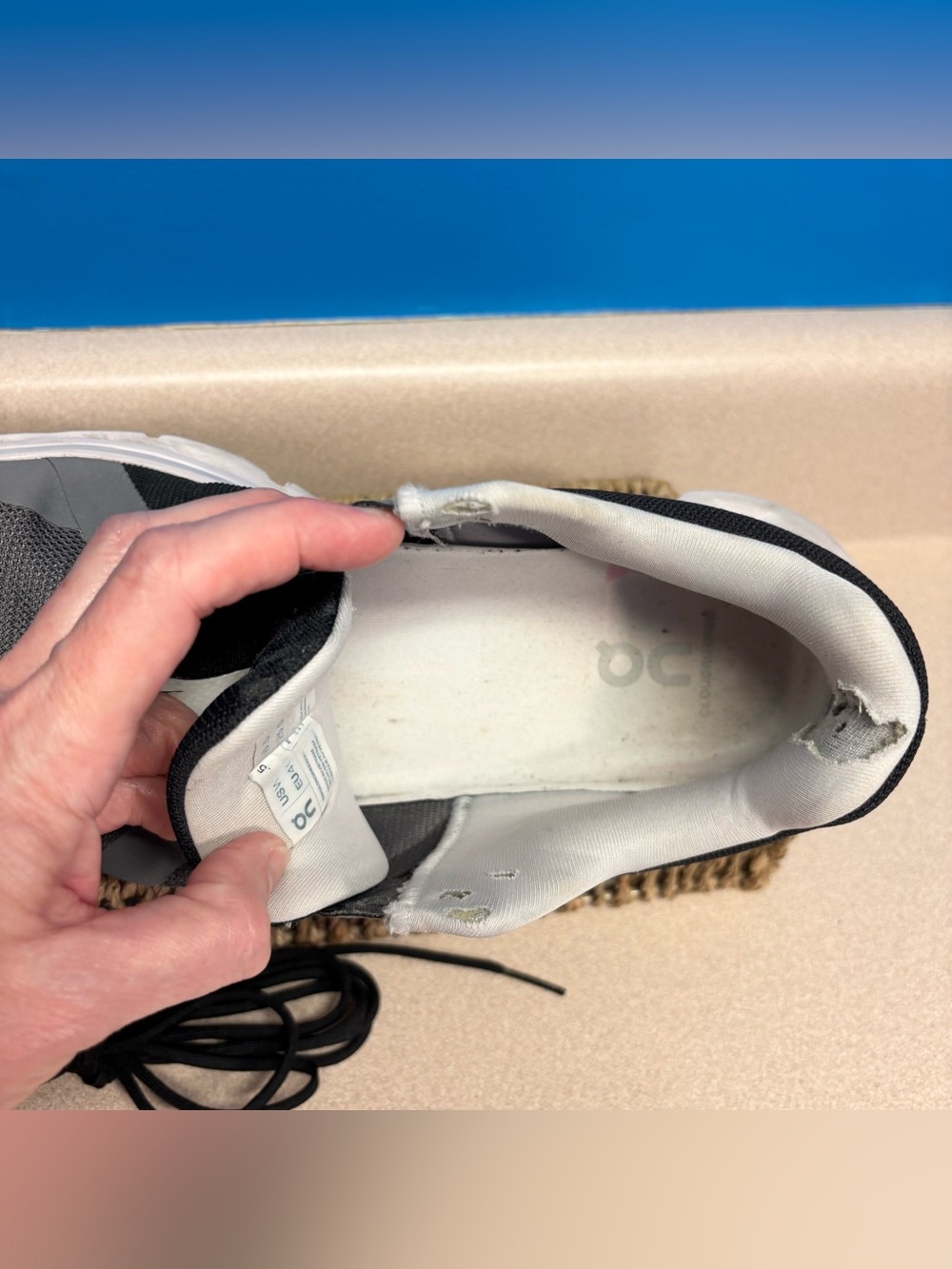 Two Pairs On Running Shoes, Women 8.5, Cloudflyer & Cloudrunner Black White Gray - Picture 16 of 16